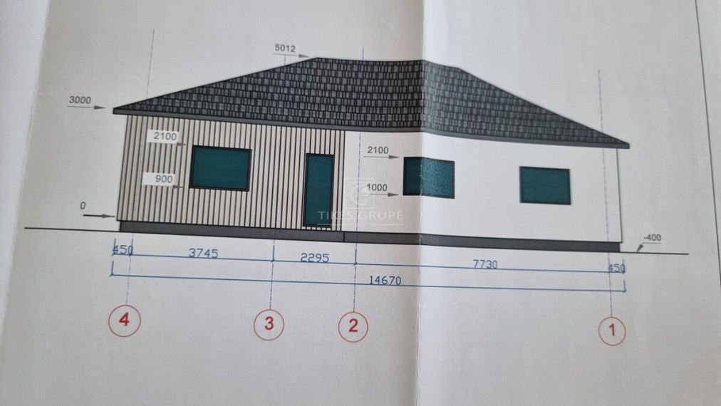 Parduodamas namas Dituvos k., Klaipėdos r. sav., 105 m2 ploto, 1 aukštai 2