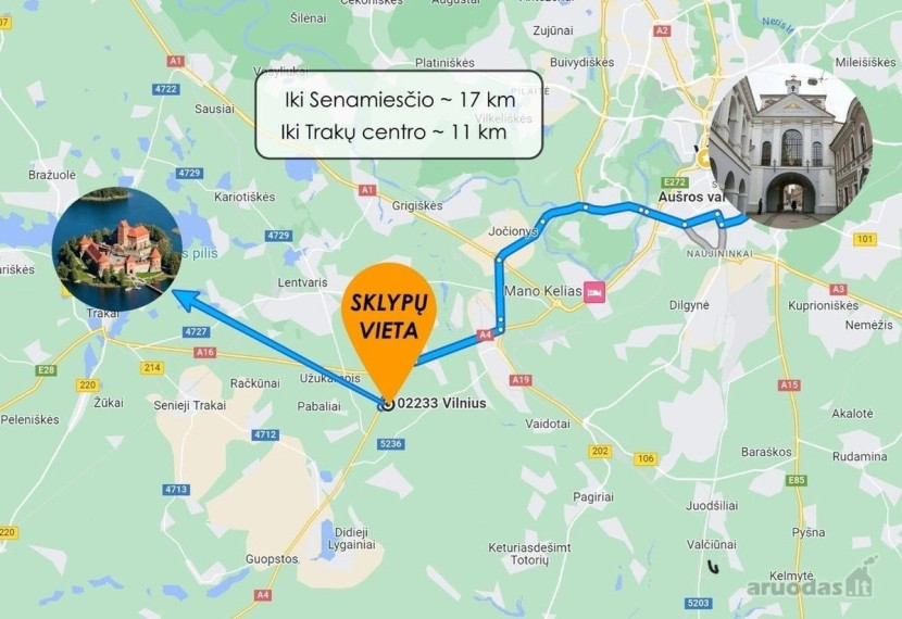 Parduodamas sklypas Trakų Vokės k., Vilniaus m. sav., 16.43 a ploto 3