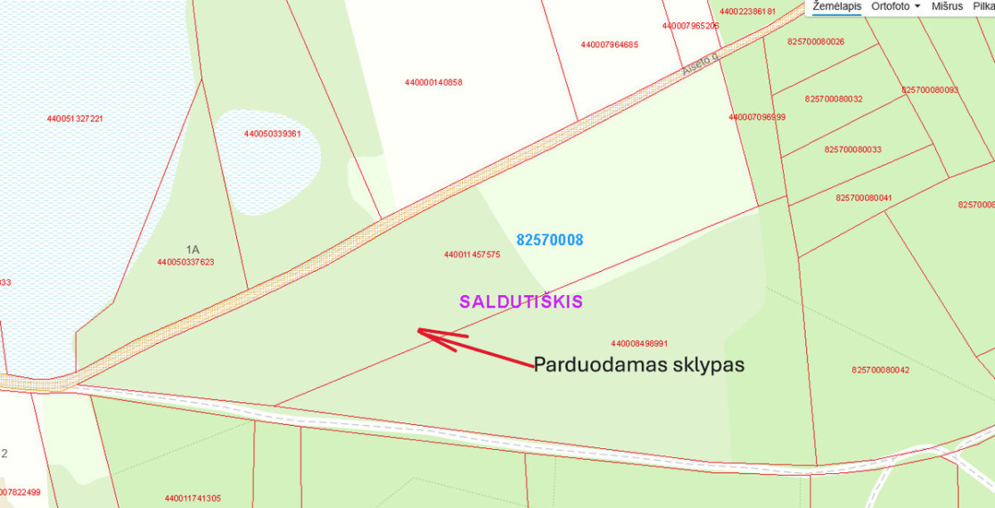 Parduodamas sklypas Gatakiemio k., Saldutiškio sen., Utenos r. 1