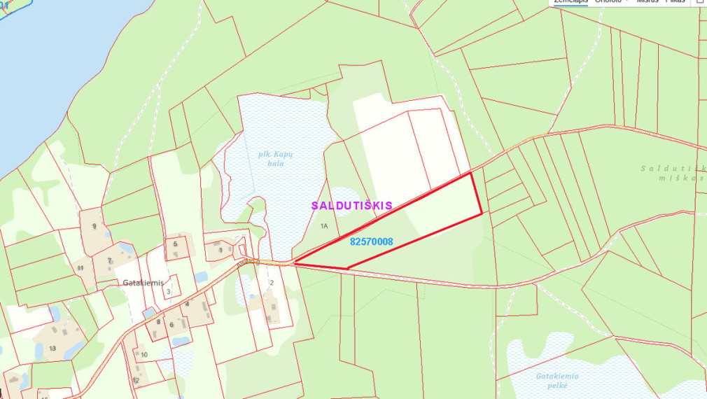 Parduodamas sklypas Gatakiemio k., Saldutiškio sen., Utenos r. 2