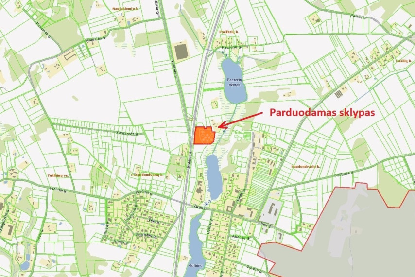 Parduodamas komercinės paskirties sklypas Paežerių k., Vilniaus r. sav., 193.48 a ploto 5