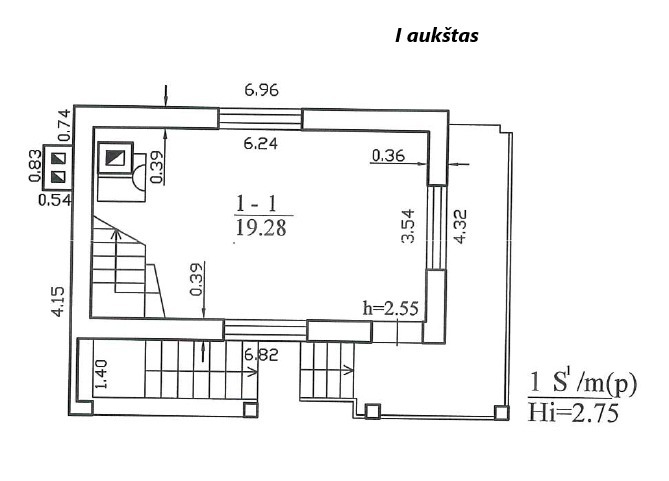 Parduodamas namas Nevėžio g., Naujasodžių k., Kauno r. sav., 50.56 m2 ploto, 1 aukštai 16
