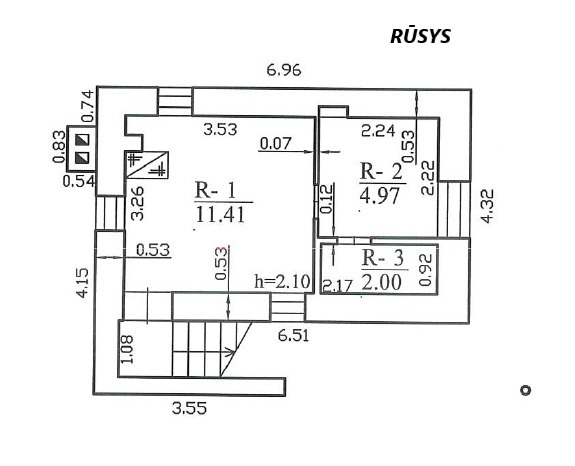 Parduodamas namas Nevėžio g., Naujasodžių k., Kauno r. sav., 50.56 m2 ploto, 1 aukštai 17