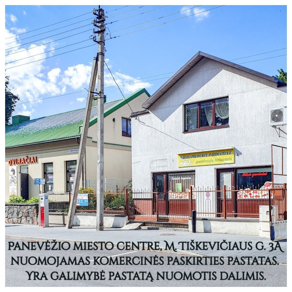 Nuomojamos administracinės, kitos paskirties, paslaugų, prekybos patalpos M. Tiškevičiaus g., Panevėžio m., Panevėžio m. sav., 189.92 m2 ploto 2
