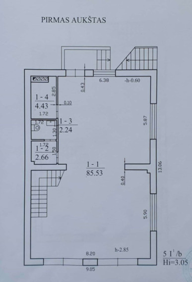 Nuomojamos administracinės, kitos paskirties, paslaugų, prekybos patalpos M. Tiškevičiaus g., Panevėžio m., Panevėžio m. sav., 189.92 m2 ploto 14