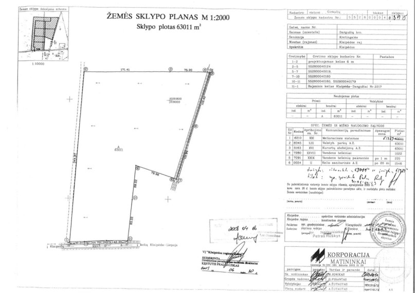 Parduodamas  sklypas Peskojų g., Dargužių k., Klaipėdos r. sav., 630 a ploto 2