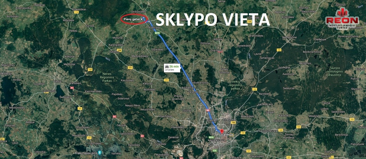 Parduodamas  sklypas Pievų g., Maišiagalos mstl., Vilniaus r. sav., 14 a ploto 7