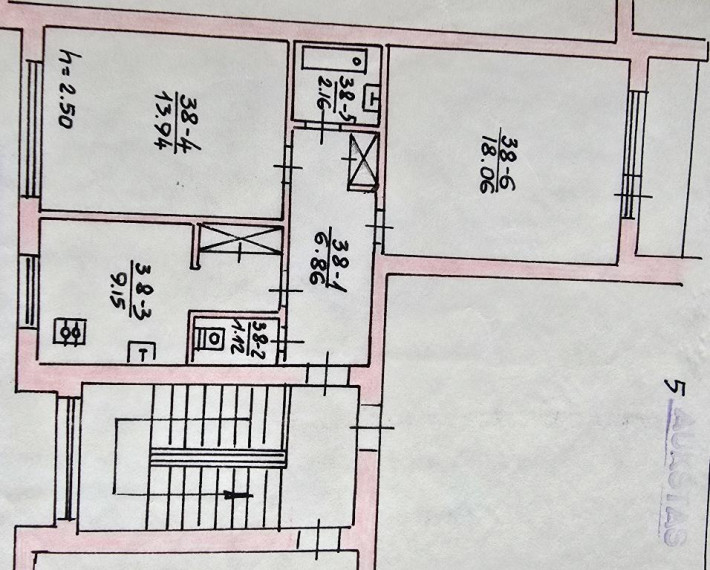 Parduodamas butas V. Kudirkos g., Ukmergės m., Ukmergės r. sav., 51.29 m² ploto 2 kambariai 17