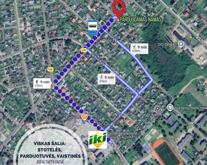 Parduodamas namas Vytauto g., Kuršėnų m., Šiaulių r. sav., 64.36 m2 ploto, 1 aukštai 9