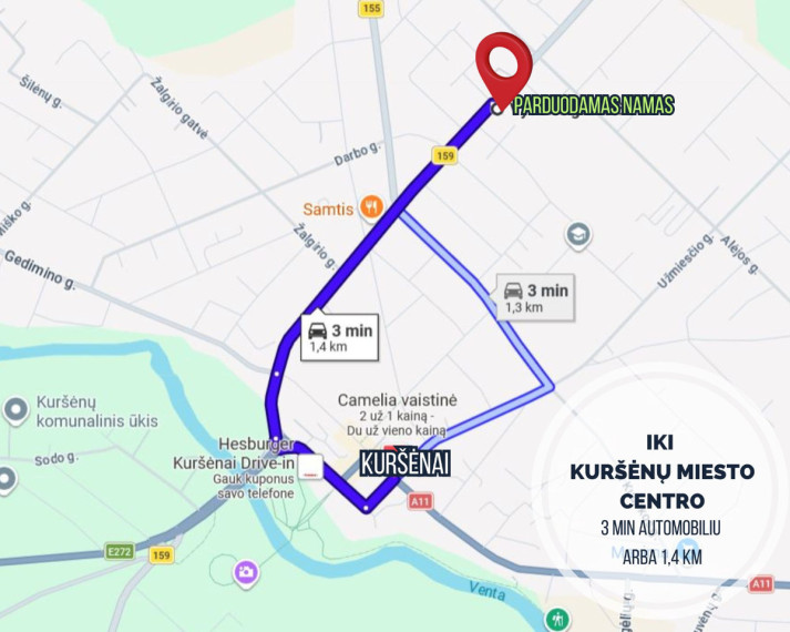 Parduodamas namas Vytauto g., Kuršėnų m., Šiaulių r. sav., 64.36 m2 ploto, 1 aukštai 10