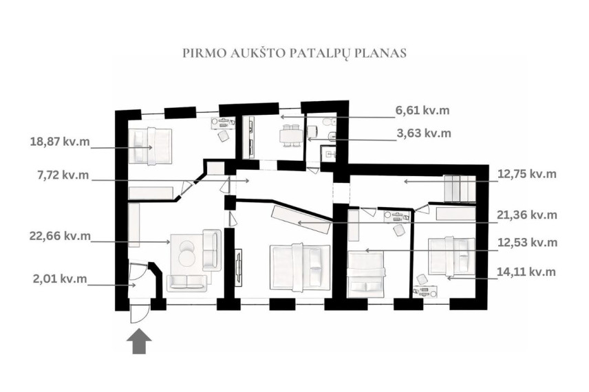 Parduodamos administracinės patalpos Karmelitų g., Vilniaus m., Vilniaus m. sav., 149.15 m2 ploto 31