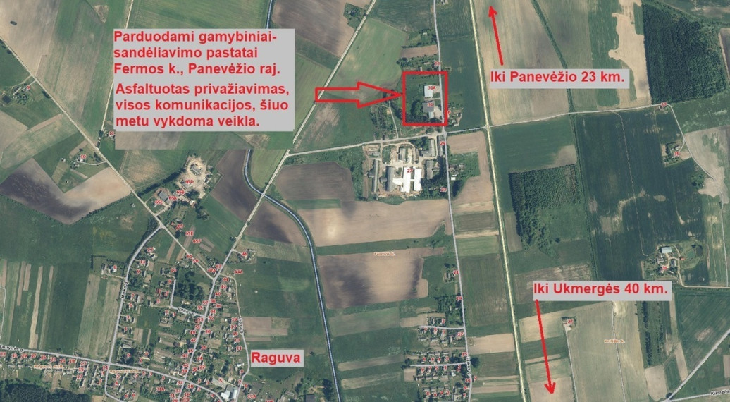 Parduodamos administracinės, gamybinės, kitos paskirties, sandėliavimo patalpos Taikos g., Fermos k., Panevėžio r. sav., 1990 m2 ploto 2