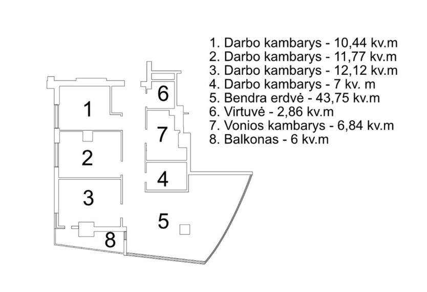 Parduodamas butas Savanorių pr., Vilniaus m., Vilniaus m. sav., 95.39 m2 ploto, 4 kambariai 6