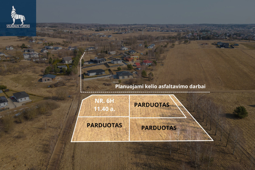 Parduodamas  sklypas Vilniaus r. sav., Skaidiškių k., Raktažolių g., 11.4 a ploto 2