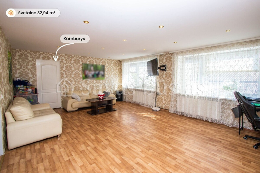 Parduodamas butas Bažnyčios g., Viekšnių m., Mažeikių r. sav., 94.14 m2 ploto, 3 kambariai 2