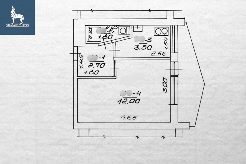 Parduodamas butas Žygio g., Žirmūnai, Vilniaus m., Vilniaus m. sav., 20 m2 ploto, 1 kambariai 15