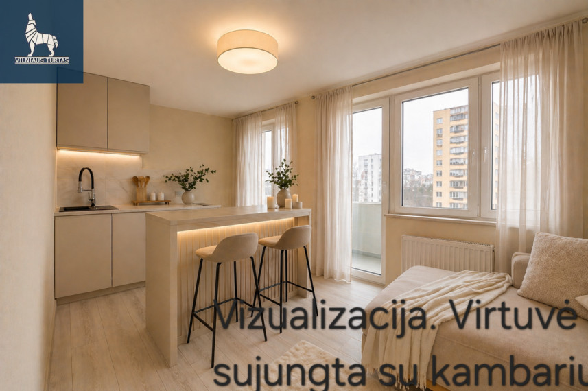 Parduodamas butas Žygio g., Žirmūnai, Vilniaus m., Vilniaus m. sav., 20 m2 ploto, 1 kambariai 3