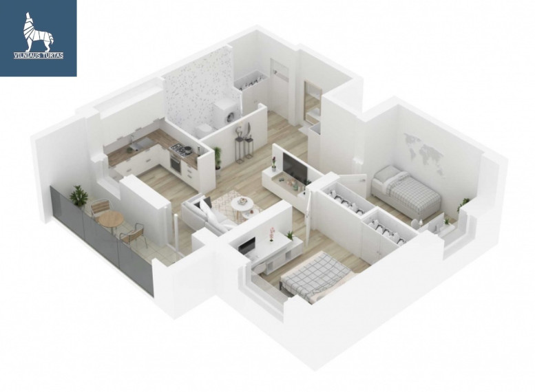 Parduodamas butas Daugėliškio g., Šnipiškės, Vilniaus m., Vilniaus m. sav., 60 m2 ploto, 3 kambariai 22