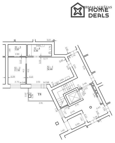 Parduodamas butas Bajorų kel., Bajorai, Vilniaus m., Vilniaus m. sav., 49.03 m² ploto 2 kambariai 26