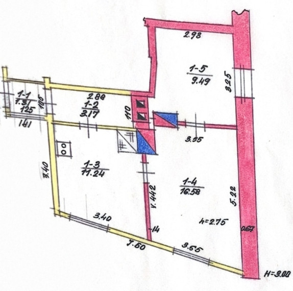 Parduodamas namas Vytauto g., Daugų m., Alytaus r. sav., 41.79 m2 ploto, 1 aukštai 4
