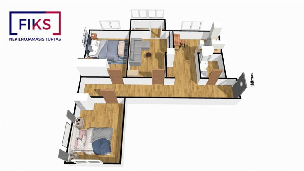 Parduodamas butas Savanorių pr., Žaliakalnis, Kauno m., Kauno m. sav., 56 m² ploto 3 kambariai 29