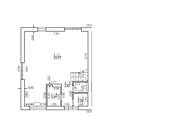 Parduodamas namas Vaišvydavos k., Kauno r. sav., 120.00 m² ploto 4 kambariai 2