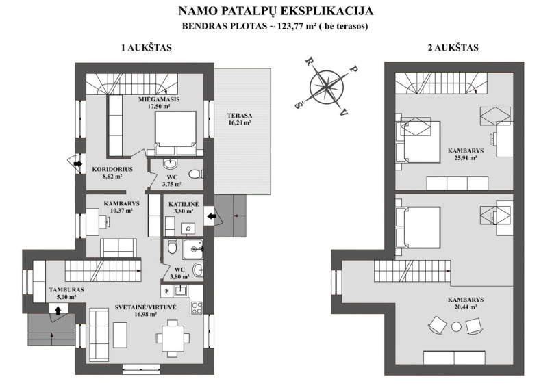 Parduodamas namas Versmių g., Vilniaus m., Vilniaus m. sav., 123.77 m2 ploto, 2 aukštai 12