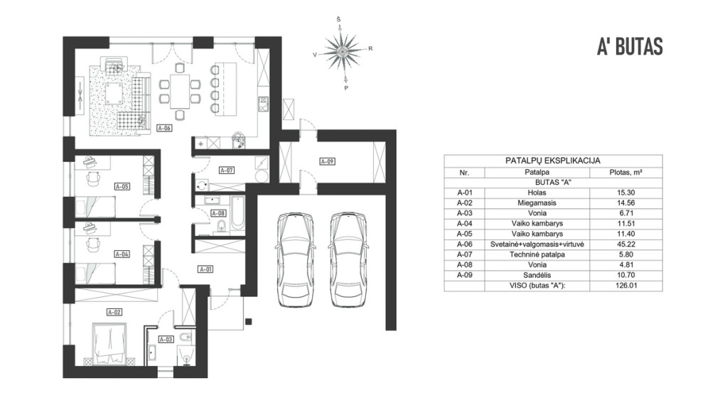 Parduodamas namas Kalvų g., Papiškių k., Vilniaus r. sav., 126.00 m² ploto 4 kambariai 9