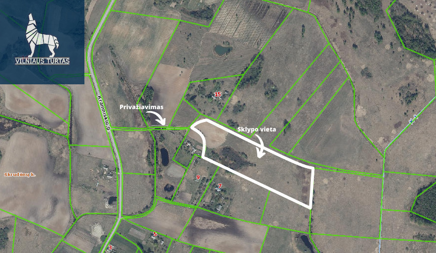 Parduodamas  sklypas Skrudėnų k., Vilniaus r. sav., 312 a ploto 10