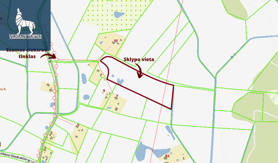 Parduodamas  sklypas Skrudėnų k., Vilniaus r. sav., 312 a ploto 12