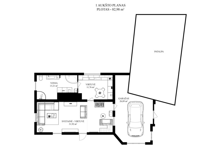 Parduodamas namas Žvaigždžių g., Naujojo Lentvario k., Trakų r. sav., 177.00 m² ploto 4 kambariai 30