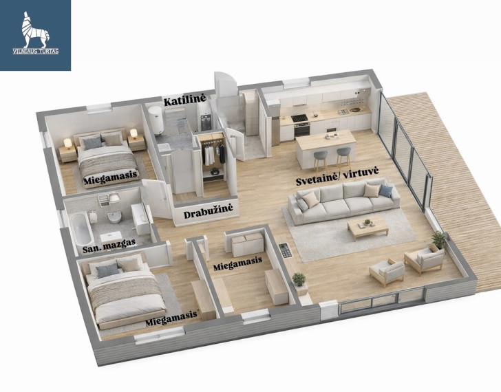 Parduodamas namas Aukštoji g., Karklėnų k., Vilniaus r. sav., 115 m2 ploto, 1 aukštai 17