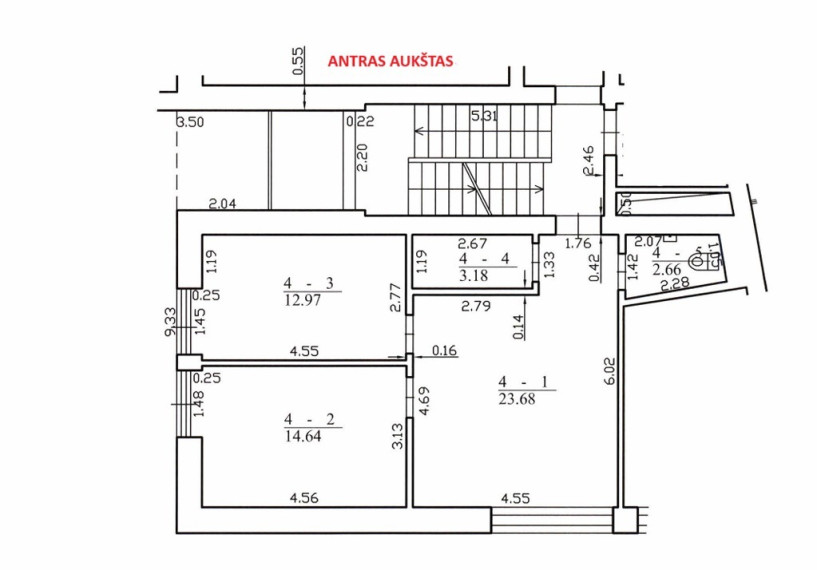 Parduodamos administracinės, kitos paskirties, paslaugų, prekybos patalpos Kęstučio g., Vilniaus m., Vilniaus m. sav., 57.13 m2 ploto 19