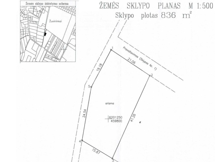 Parduodamas namų valdos paskirties sklypas Tvenkinio g., Žuvininkų k., Šiaulių r. sav., 8.17 a ploto 7