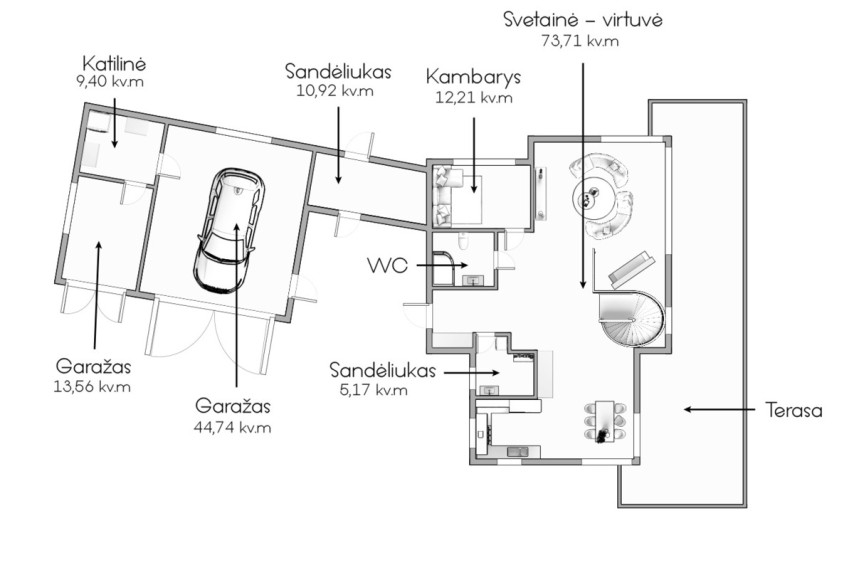 Parduodamas namas Žalumos g., Kryžinės k., Vilniaus r. sav., 283 m2 ploto, 2 aukštai 36