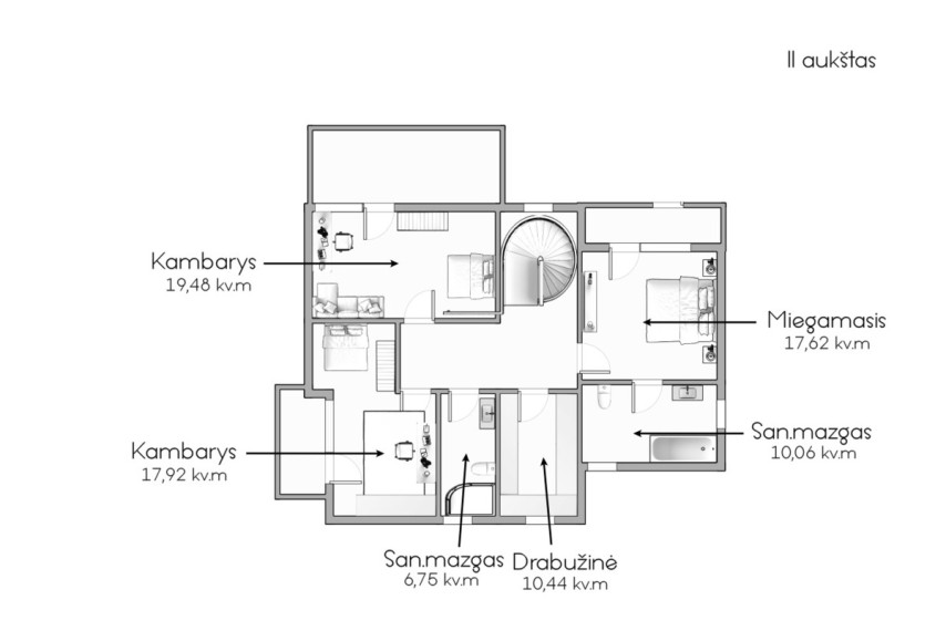 Parduodamas namas Žalumos g., Kryžinės k., Vilniaus r. sav., 283 m2 ploto, 2 aukštai 37
