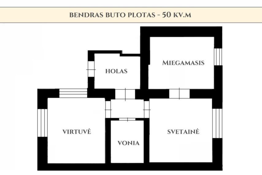 Nuomojamas butas Dubingių g., Šnipiškės, Vilniaus m., Vilniaus m. sav., 51 m2 ploto, 2 kambariai 24