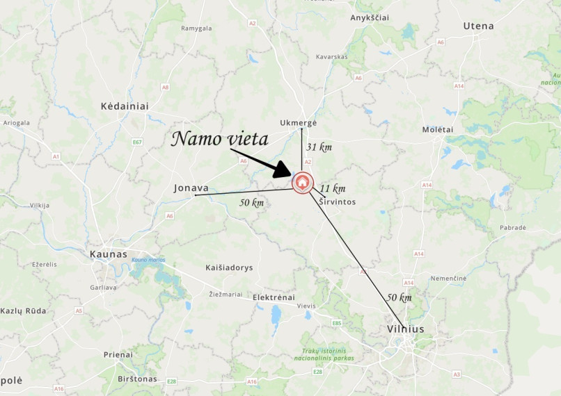 Parduodamas namas Vaiškūnų g., Jakūbonių k., Širvintų r. sav., 175.87 m2 ploto, 1 aukštai 36