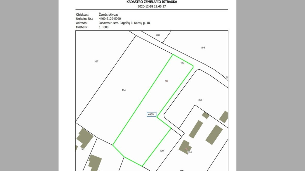 Parduodamas kitos paskirties sklypas Kalvių g., Ragožių k., Jonavos r. sav., 29.11 a ploto 14