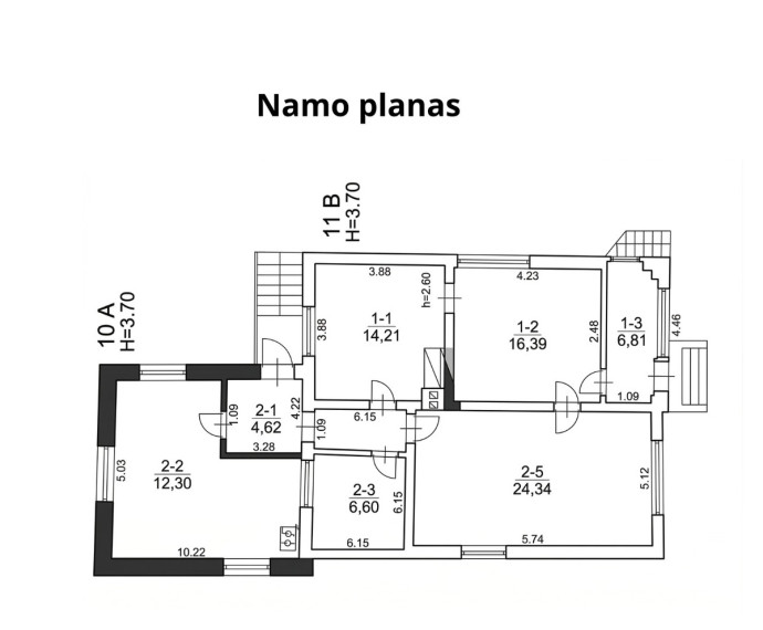 Parduodamas namas P. Bžostovskio g., Šalčininkų m., Šalčininkų r. sav., 98 m2 ploto, 1 aukštai 21