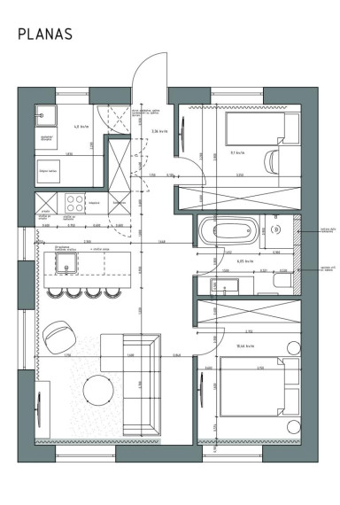 Parduodamas namas Mėnulio g., Nemenčinėlės k., Vilniaus r. sav., 60.64 m² ploto 3 kambariai 22