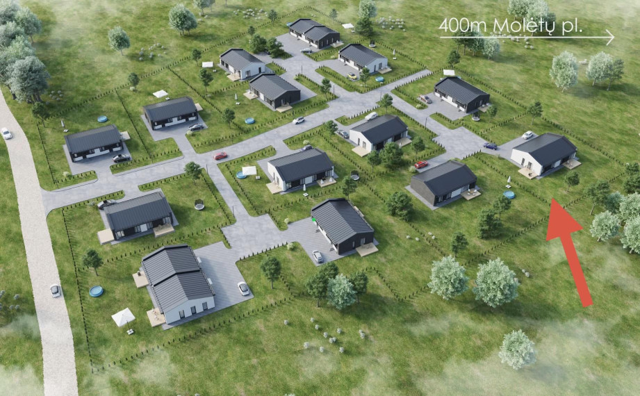 Parduodamas namas Mėnulio g., Nemenčinėlės k., Vilniaus r. sav., 60.64 m² ploto 3 kambariai 23