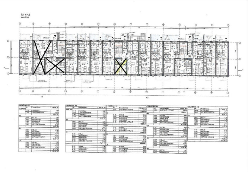 Parduodamas butas Vilniaus g., Centras, Šiaulių m., Šiaulių m. sav., 47.03 m2 ploto, 2 kambariai 36