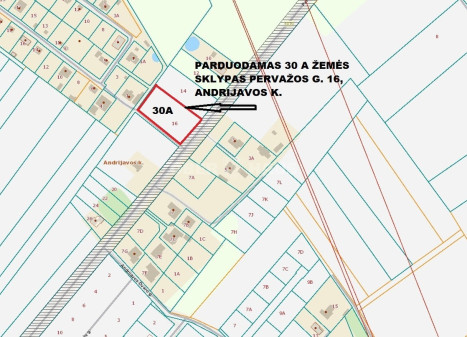 Parduodamas namų valdos paskirties sklypas Pervažos g., Andrijavos k., Šiaulių r. sav., 30 a ploto