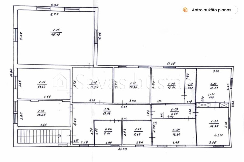 Parduodamos  patalpos Bugenių k., Mažeikių r. sav., 398 m2 ploto 8