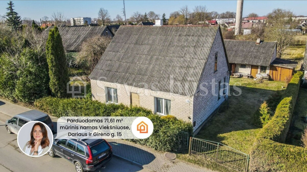 Parduodamas namas Mažeikių r. sav., Viekšnių m., Dariaus ir Girėno, 71.61 m2 ploto,  aukštai 1