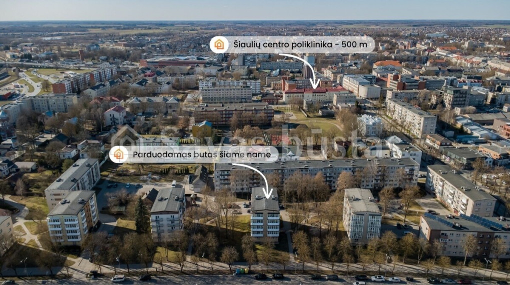 Parduodamas butas Draugystės pr., Šiaulių m., Šiaulių m. sav., 43.79 m2 ploto, 2 kambariai 22