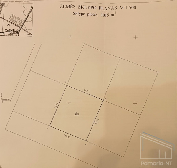 Parduodamas  sklypas Gvildžių k., Klaipėdos r. sav., 10 a ploto 1