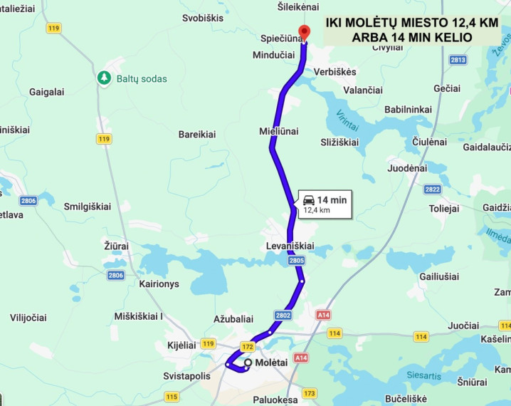 Parduodamas namas Spiečiūnų g., Spiečiūnų k., Molėtų r. sav., 97 m2 ploto, 1 aukštai 27