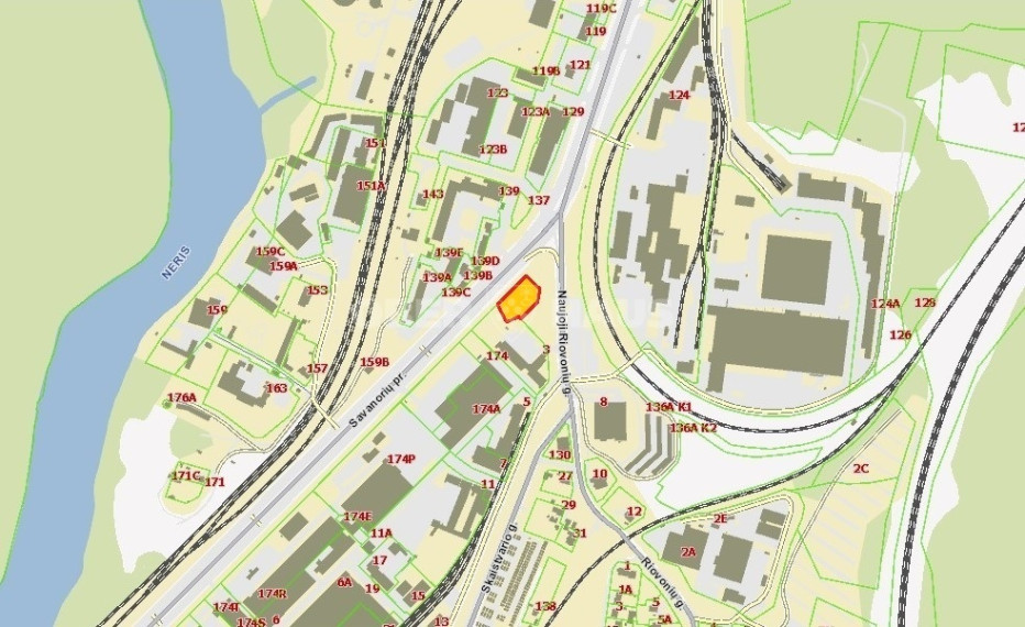 Parduodamas komercinės paskirties sklypas Savanorių pr., Vilniaus m. sav., 17.1 a ploto 3